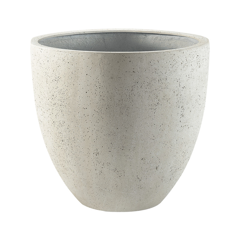 Kvetináč Grigio Egg pot antique concrete biely 32x29 cm