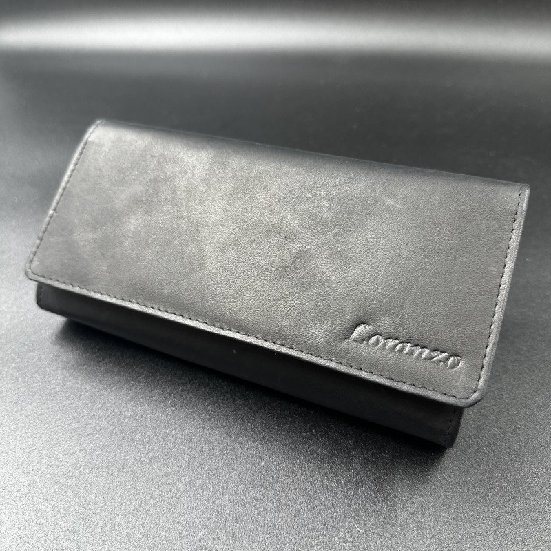 Čašnícka peňaženka LORANZO - Čierna (buksa)