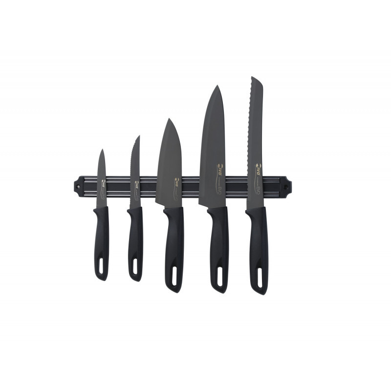 Sada 5 kuchyňských nožů IVO Titanium EVO s magnetickou lištou 221007