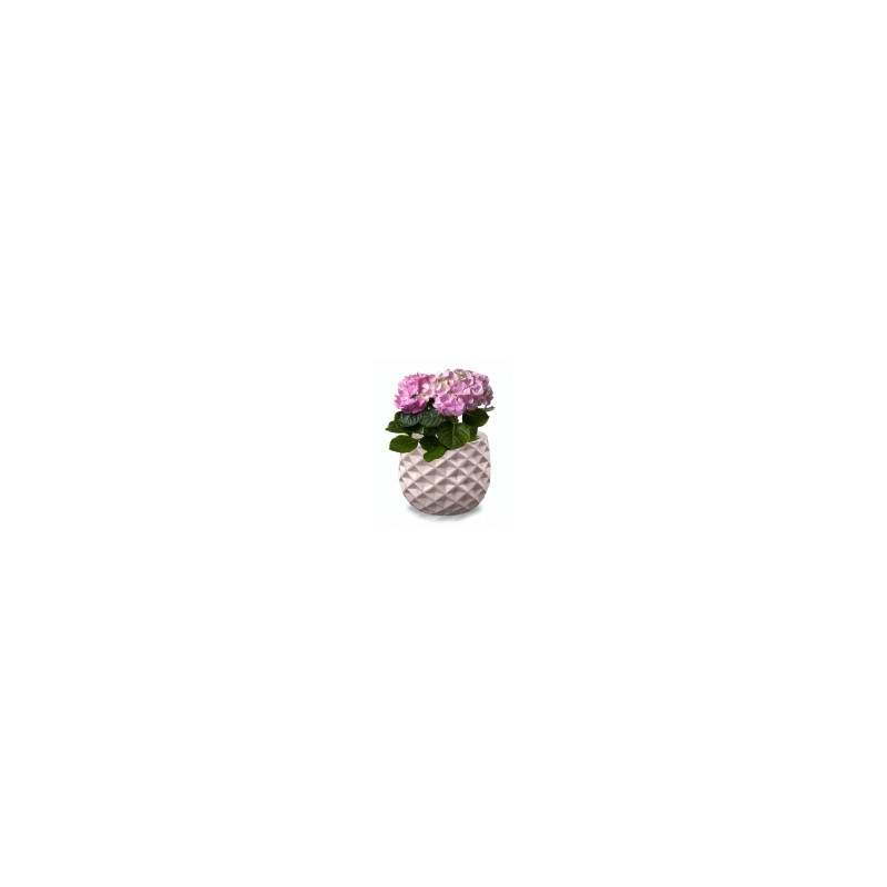 Kvetináč ružový lesklý 16x13 cm