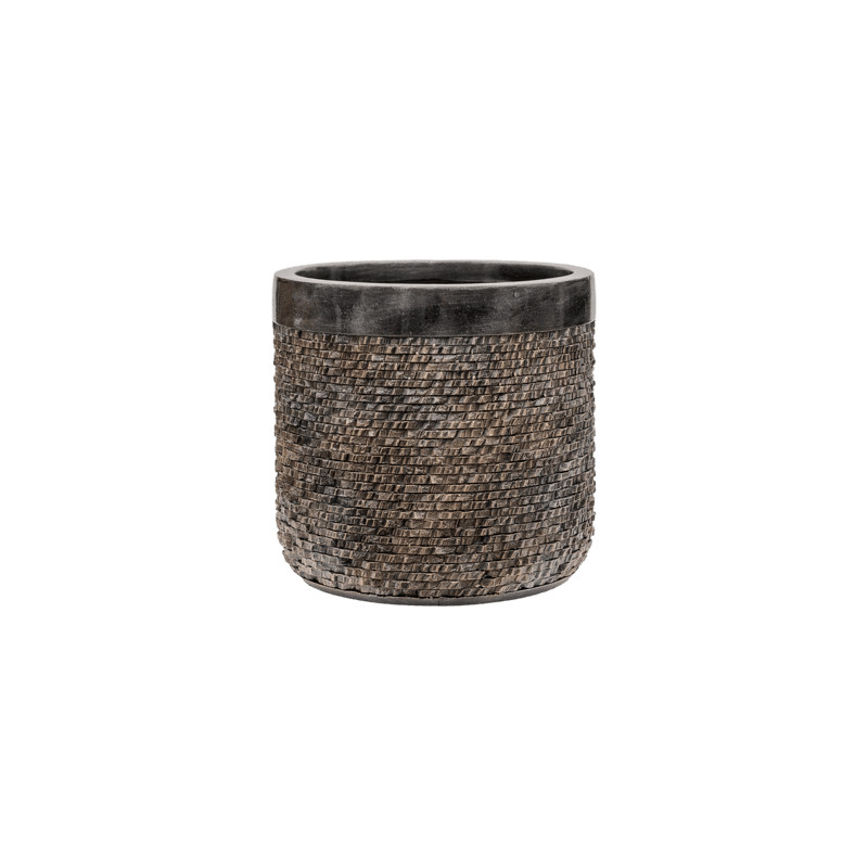 Kvetináč Luxe Lite Universe Layer cylinder bronze 28x27 cm