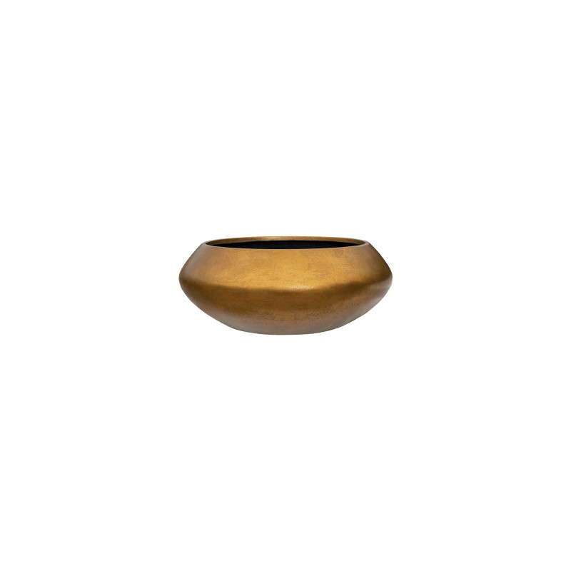 Metallic Silver leaf Bowl ufo matt honey zlatý 55x22 cm