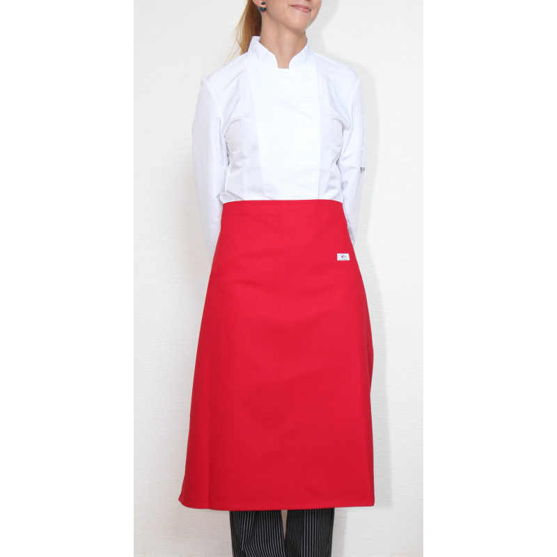 Kuchařská zástěra nízká Profikuchař 100% bavlna - červená