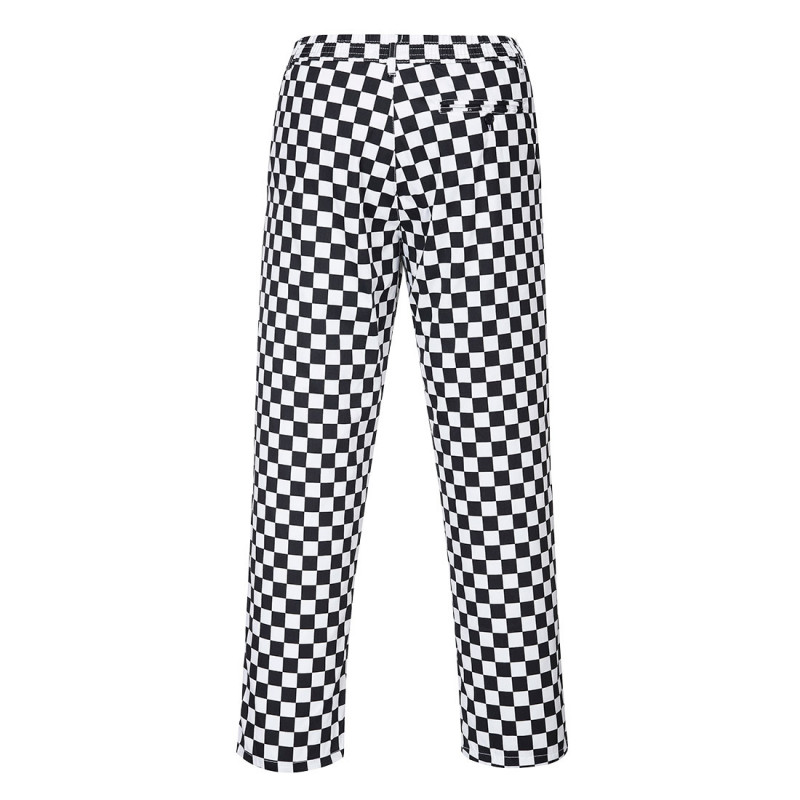 Kuchařské kalhoty PORTWEST - černobílá šachovnice