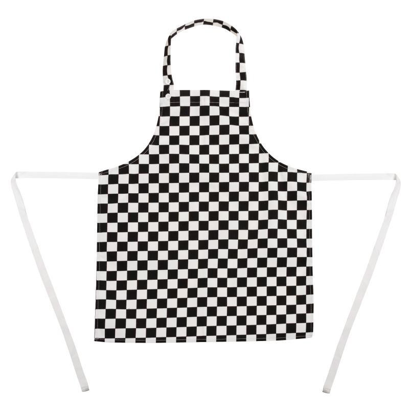 DĚTSKÁ kuchařská zástěra - černobílá šachovnice