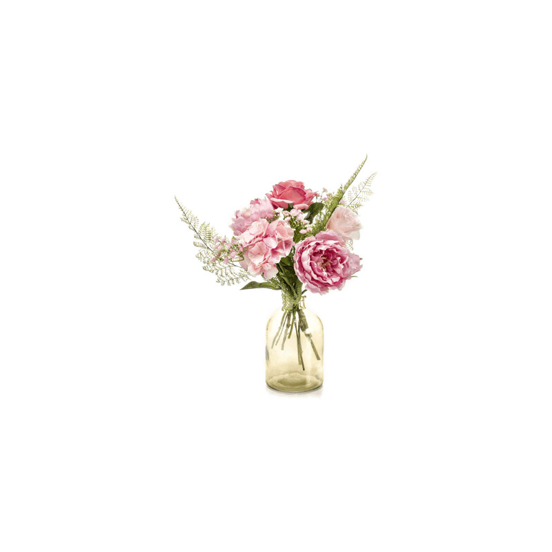 Bouquet - Darčekový box umelých ružových kvetov  35 cm