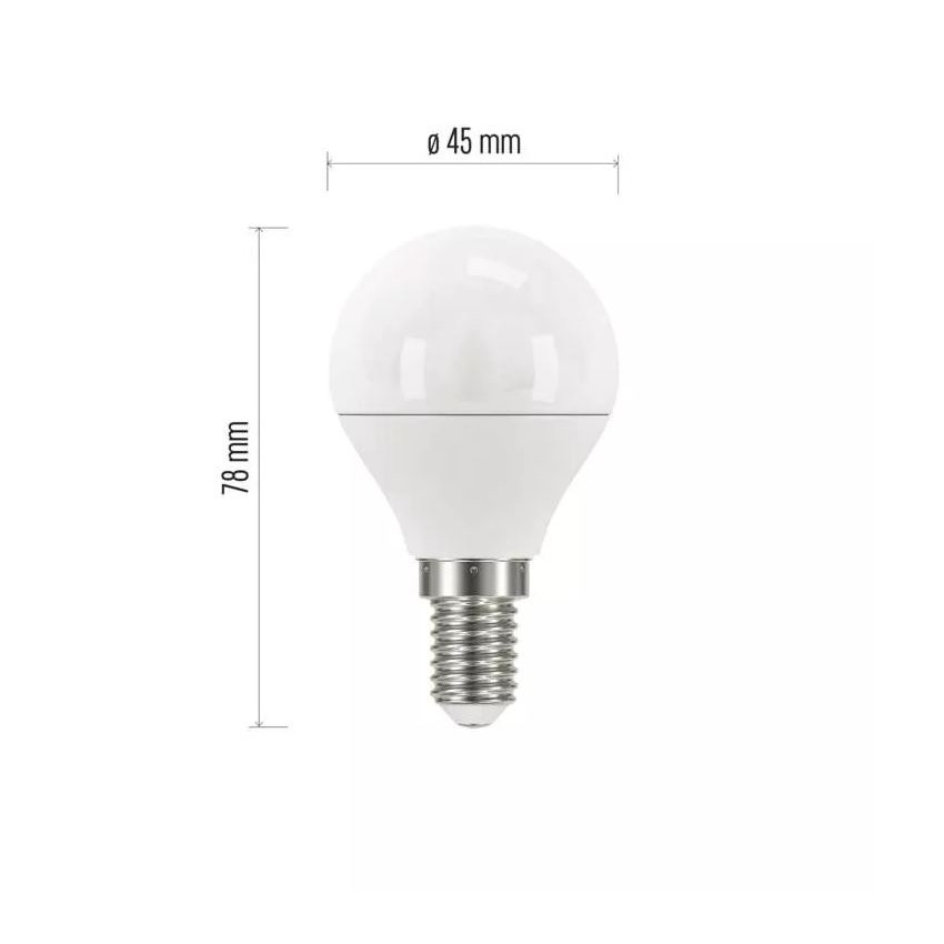 EMOS LED Žiarovka Classic Mini Globe 5W E14 teplá biela