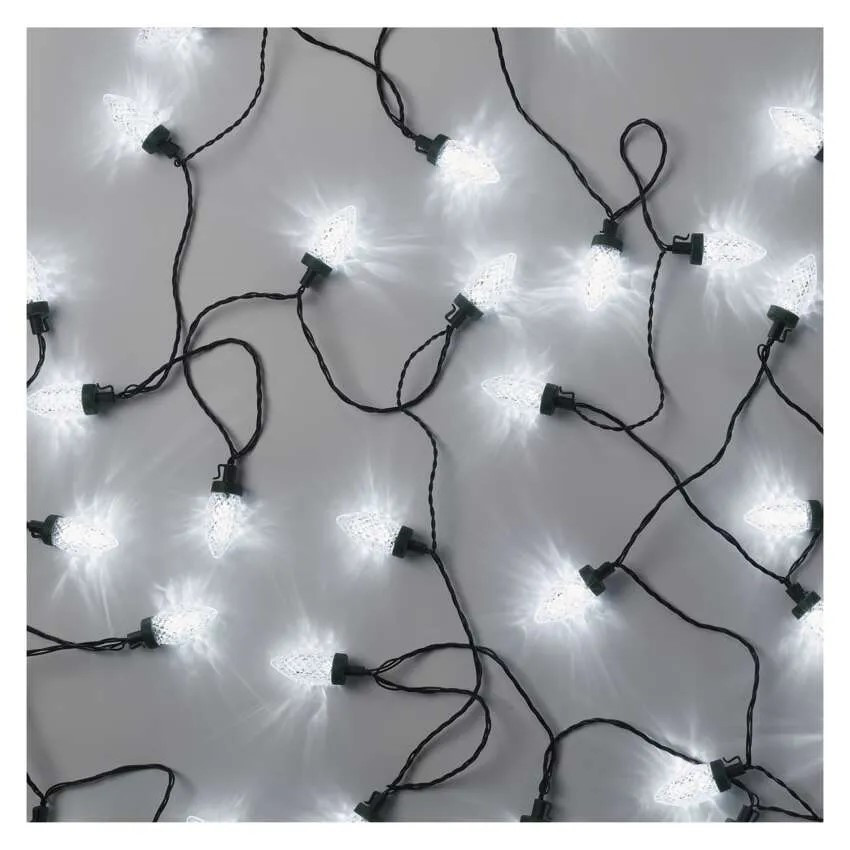 EMOS Vianočná sveteľná reťaz Šišky, 50 LED, studená biela