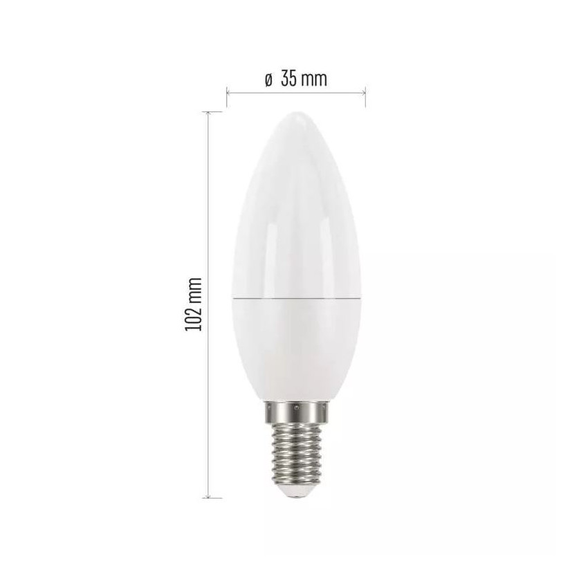EMOS LED Žiarovka Classic sviečková 6W E14 neutrálna biela