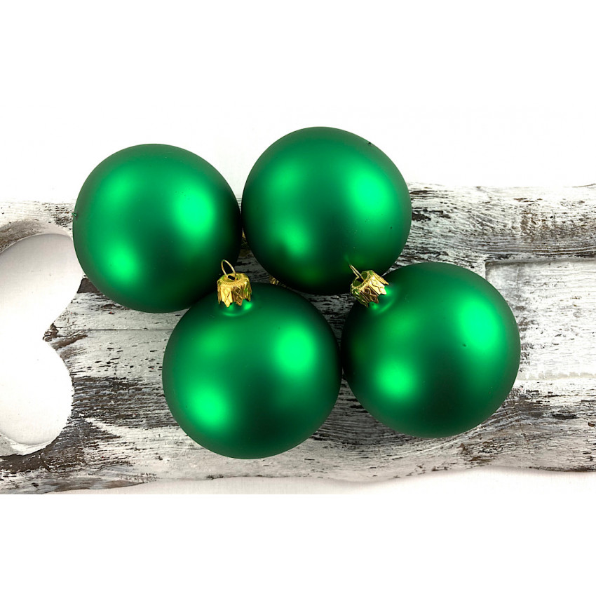 OKRASA Gule vianočné zelené matné 4ks/bal