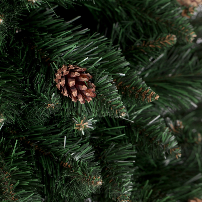 ROY Vianočný stromček borovica klasická na kmeni so šiškami De Lux 150 cm