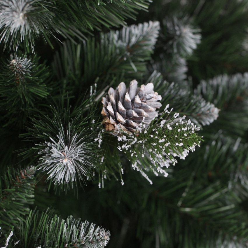 ROY Vianočný stromček borovica strieborná so šiškami De Lux, 120 cm
