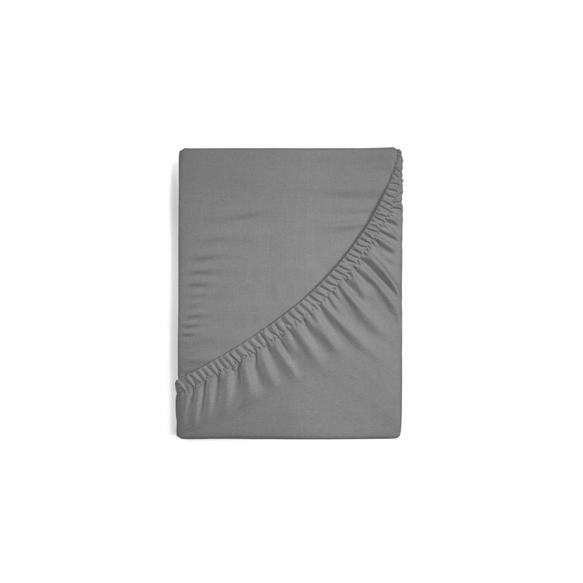EUROFIRANY Plachta na posteľ s napínacou gumou Jersey 90x200+25cm  sivá
