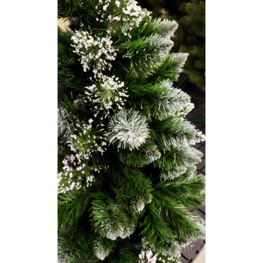 ROY Vianočný stromček borovica strieborná so šiškami De Lux 150 cm