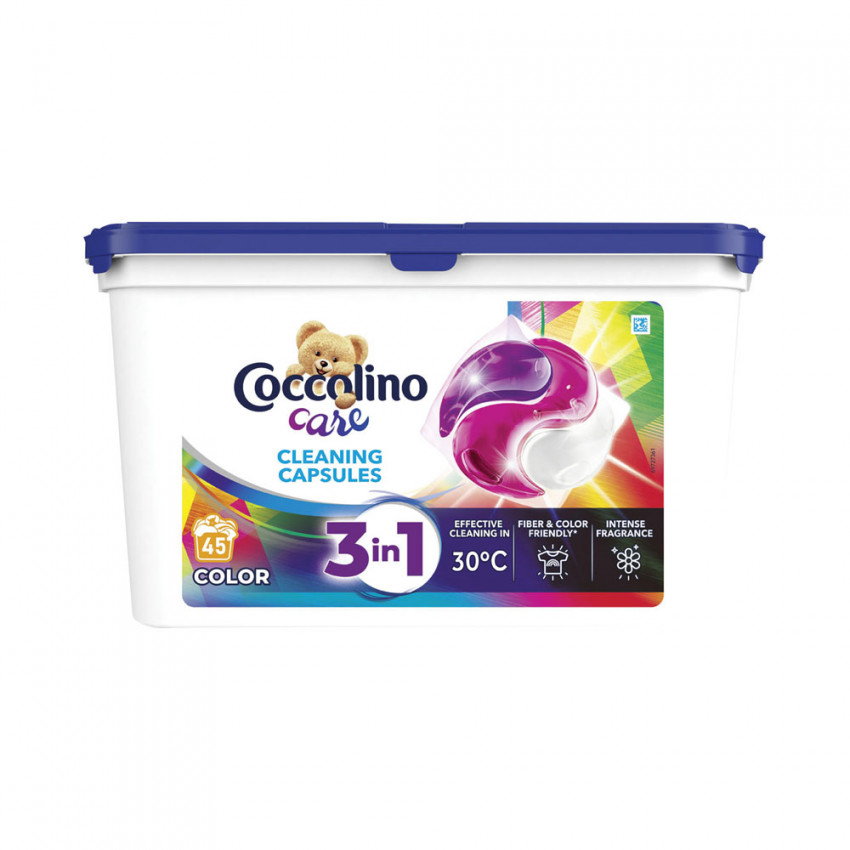 Coccolino Care trio gélové kapsuly na pranie farebné 45 praní