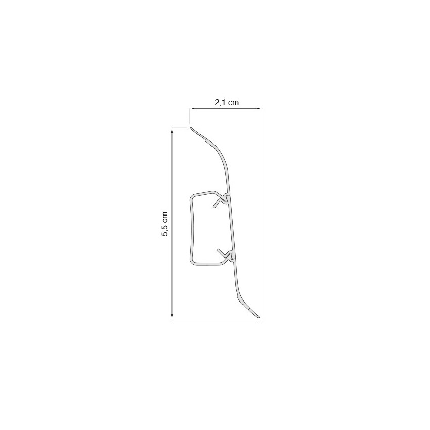 Lišta soklová PVC VOX FLEX č. 5106 Dub zámkový