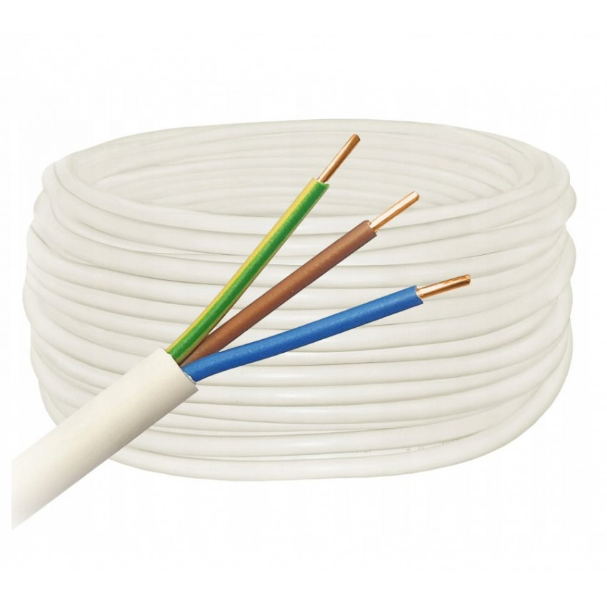 Elektrický kábel okrúhly YDY 3x1,5mm 50m