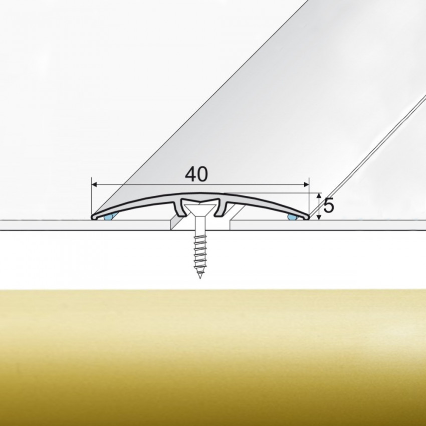 EFFECTOR Prechodová lišta A64 Zlatá 180 cm