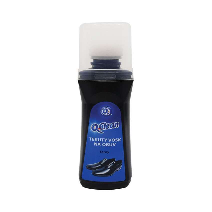 Q-Clean Tekutý vosk na obuv čierny 75 ml