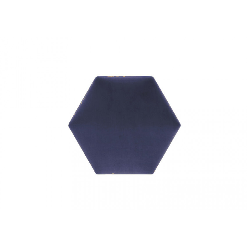 STEGU Čalúnený nástenný panel Mollis Hexago ME15 17x17 cm modrý