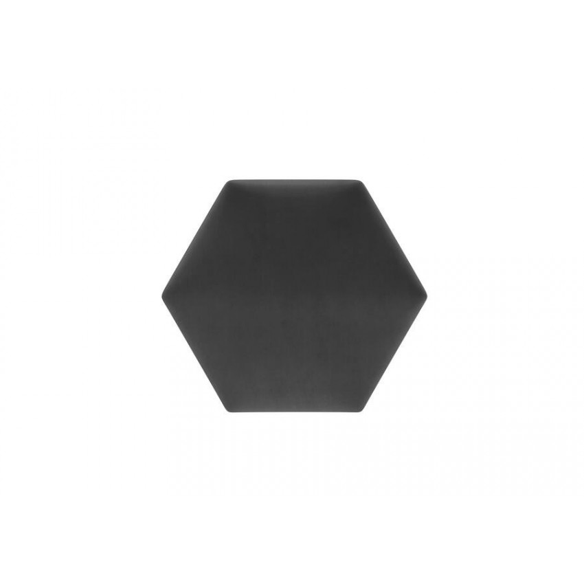 STEGU Čalúnený nástenný panel Mollis Hexago ME31 17x17 cm čierny