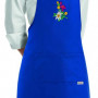 Kuchařská zástěra ke krku EGOchef TIROL s kapsou modrá 
