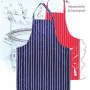 Voděodolná kuchařská zástěra - modrá / červená