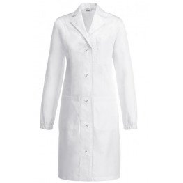 Dámsky zdravotnícky plášť s gumičkou EGOchef AMY - biely