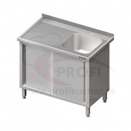 Umývací stôl krytovaný s drezom 400x400mm- posuvné dvere 1800x600x850mm