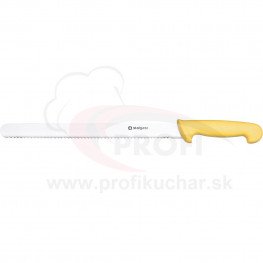 HACCP-Nôž, žltý, zúbkovaný, 30cm