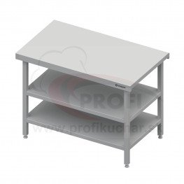 Neutrálný výdajný stôl s dvoma policami - 600x710x880mm