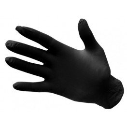Nitrilové jednorázové rukavice nepudrované - černé