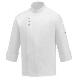 Kuchařský rondon EGOchef METAL WHITE 100% bavlna  - dlouhý rukáv