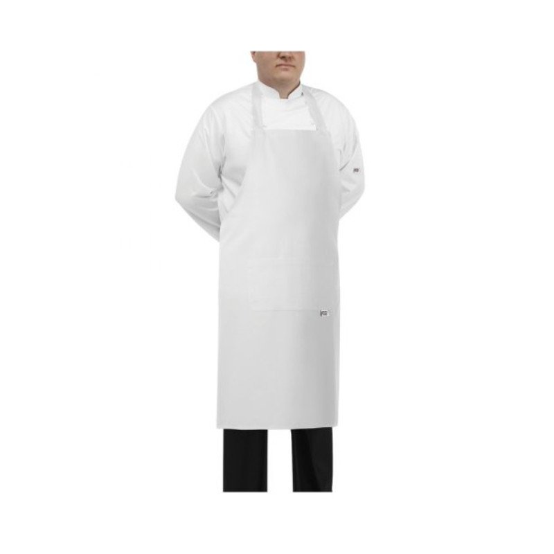Kuchařská zástěra EGOchef BIG BOY ke krku - bílá - velikost od 5XL - 7XL