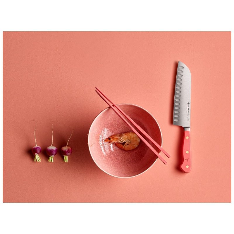 Nůž santoku Wüsthof CLASSIC Colour - Coral Peach, 17 cm 