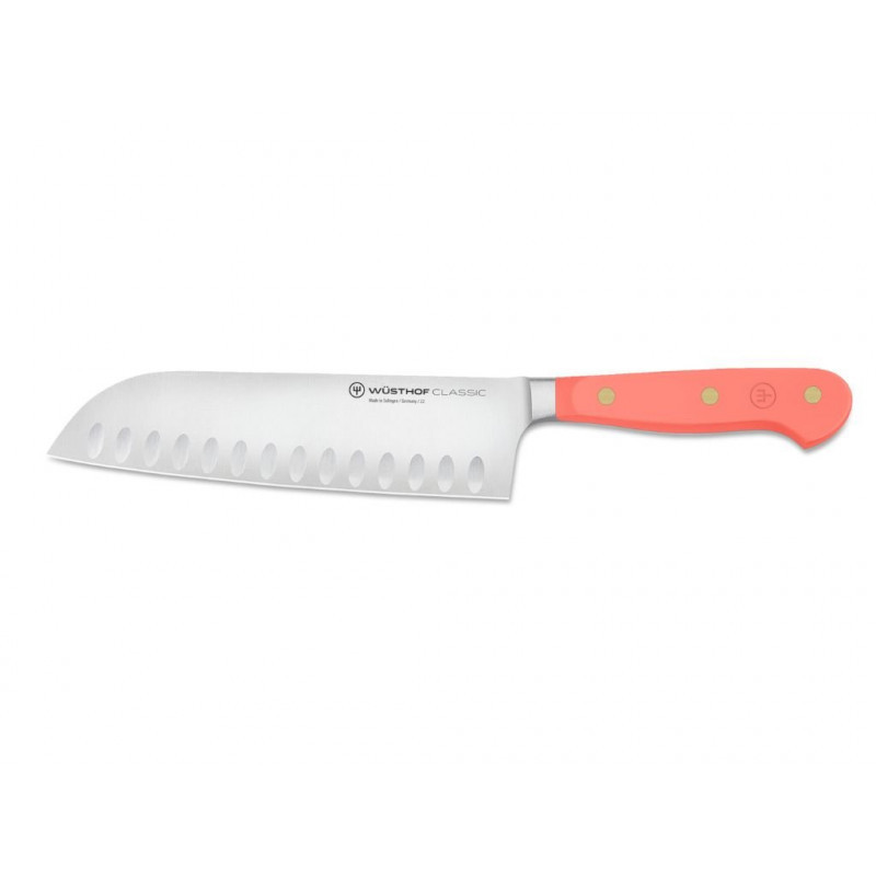 Nůž santoku Wüsthof CLASSIC Colour - Coral Peach, 17 cm 
