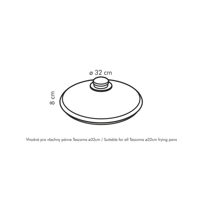 Tescoma sklenená pokrievka UNICOVER ø 32 cm