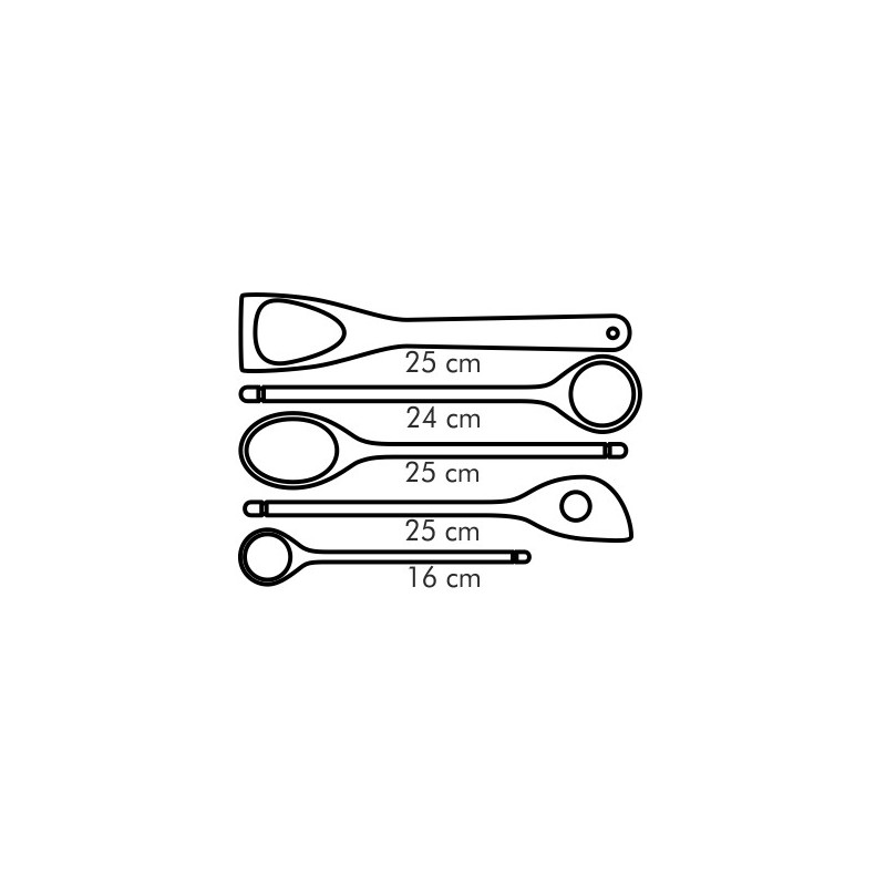 Tescoma varešky a obracačka WOODY, súprava 5 ks