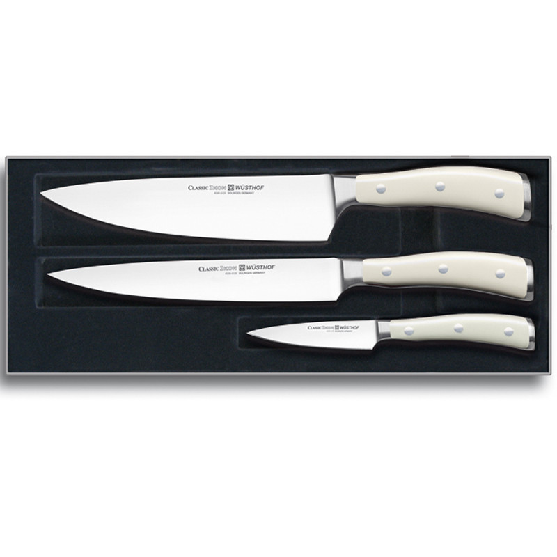 Sada nožů Wüsthof CLASSIC IKON créme - univerzální 3ks 9601-0