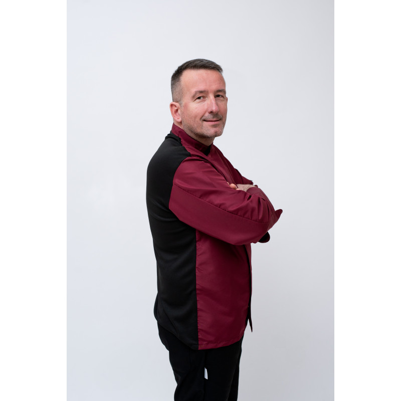 Kuchařský rondon EGOchef Ottavio cool vent bordový - dlouhý rukáv
