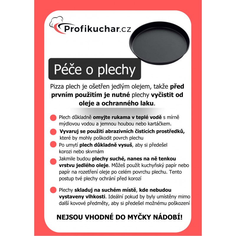 Pizza plech Stalgast 50 cm